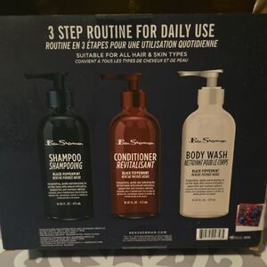 NWOT Ben Sherman Black and White Hair Care Trio